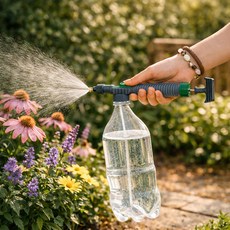 안개분사 고압 노즐 조절 페트병 분무기, 그레이, 1개