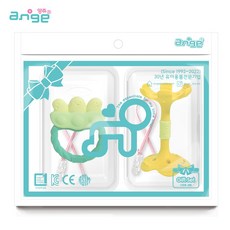 앙쥬 국내 제조 완두콩 + 입술 치발기 세트, 혼합색상, 1개, 치발기 2종 +  클립(랜덤발송) 2p + 케이스 2p