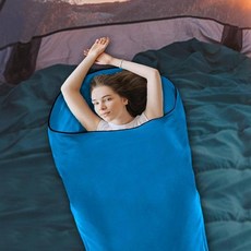 초경량침낭 여행용 침낭 라이너 야외 경량 휴대용 캐리 시트 호텔 더러움 방지, 1개