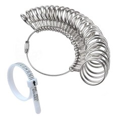 주얼리 링 사이즈 게이지 툴 링 스테인리스 링 손가락 측정 링 도구 남성 및 여성용 반지 맞춤형 표준 핸드 링 세트 사이즈 미국 0-13