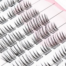 노글루 풀없이 붙이는 대용량 아이돌 인조 속눈썹 9-11mm 60모, 1개, 네추럴