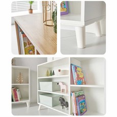 장난감수납장 겸용 거실용 아기교구장 수수한인테리어 모던한디자인 멀티수납 교구정리함, 화이트