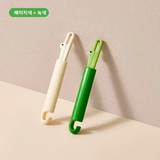 누스 나노 청소 브러쉬 다기능 주방 욕실 싱크대 틈새 화장실 조리대 특수용, 02 베이지+그린 [다용도 틈새 브러쉬/클립형]