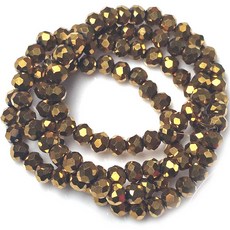 Bead 크리스탈 4mm 론델비즈 한세트 2줄 컬러선택, 골드