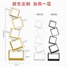 異形立式書架 落地置物架 鐵藝角落書架, 加高一層