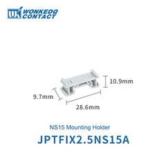 와이어 커넥터 플러그인 PTFIX 접합 전기 분배기 레일 가이드 터미널 출력 1개 블록 가능 정션 다중 박스, Blue, PTFIX2 5 NS15A gray