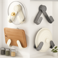 더웅 다용도사용 무타공 냄비뚜껑 거치대, 1개, 건 그레이