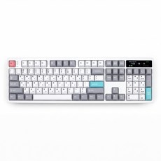 VARO V104L FULL LCD 유무선 기계식 키보드 풀배열 사무용 키보드 (화이트 저소음 민트축), V104L NEXUS, 화이트