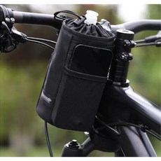 자전거 킥보드 물통 보온보냉 핸들가방 1.2리터, 1개, 블랙