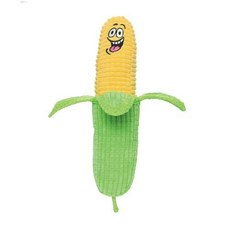 美國Tuffy 有趣食物系列 玉米香蕉熱狗堡 可浮水耐咬 可機洗 狗玩具, 1個, 玉米, 黃色、綠色
