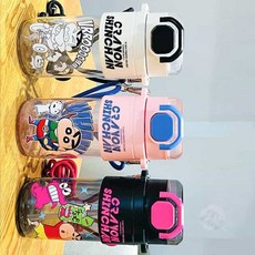 캐릭터상품 빨대 물통 650ML, 핑크