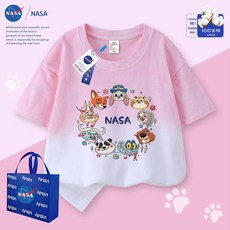 夏季瘋狂動物城男女童2025吊染短袖T恤 中大童上衣