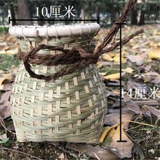 竹簍手工編織寶寶小揹簍採茶籃子竹編制品漢服古風, 竹簍, 1個