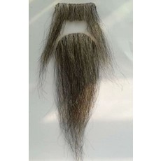 사극수염 콧수염 턱수염 할아버지 긴수염 분장 소품 변장, 1개, FH꽃밀크화이트위아래더블사이드테이프포함