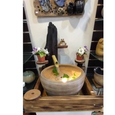 娟兒藝品 木質流水瓷器 物品槽 展示藝術品, 1個