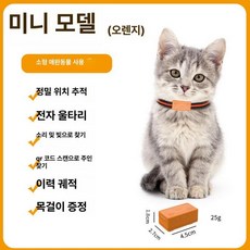 반려동물 바디캠 목걸이형 화면 녹화 애견 녹화기 강아지, 미니 오렌지 QR 코드 주인 찾기, 기본 모델명/품번