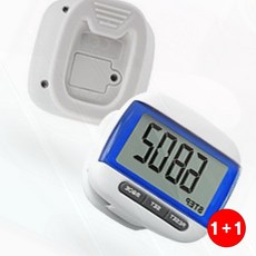 정밀만보계 칼로리 측정 시계기능 만보계 확실한성능 공간활용형 간편한사용(1+1옵션 주문수량의 2배수량 배송), 1개, 블루
