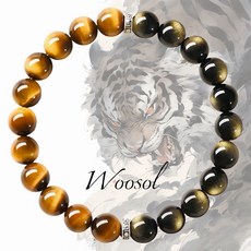 우솔 만사형통 흐름의 균형 흑요석 호안석 프리미엄 행운팔찌