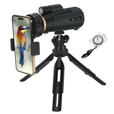 OPTIVORA 성인용 단안경 고출력 성인용 14x60 모노스코프 스마트폰 어댑터 및 삼각대 마운트가 있는 단안 망원경 모노스코프 적합한 조류 관찰 콘서트 등, OPTIVORA 성인용 단안경, 고출력, 성인용 14x