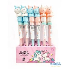 小胡玩具 夢幻獨角獸抽拉式水槍 兒童玩具 可愛造型 戲水玩具, 1個, 粉獨角獸-圖3, 粉獨角獸