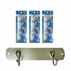 욕실 2구 행거 벽고리 3개 옷걸이 세트, 색상