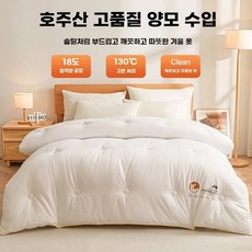 겨울 호주산양털이불 호텔 침구 양모 차박 두꺼운, J. 220x240cm 6kg 봄가을용 퀼트