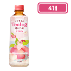 이노엔)티로그복숭아아이스티, 500ml, 4개