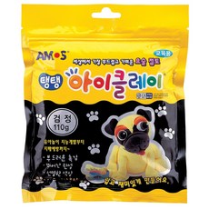 아모스 5000 탱탱아이클레이 파우치, 검정, 110g, 1개
