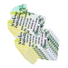 200개 세탁 지침 카드 의류 셔츠 세탁 관리 라벨 3.5x3.5인치, Multi-Colored