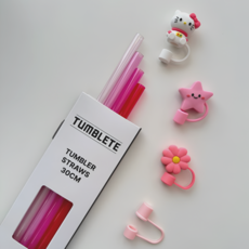 빨대캡 4종 포함 스탠리 스타벅스 887ml 1.18L 퀜처 텀블러 호환 그라데이션 핑크 빨대, 1개