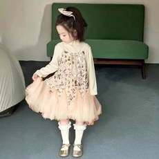 해피델리 치티 금박 샤 원피스+이너t세트 공주 여아 원피스 드레스 레이스