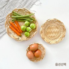 대나무 플라워 채반 ( 튀김접시 감성 캠핑 미니그릇 이자카야 꽃채반 일식요리 장식소품 우드 코스터 홈파티 플레이팅 예쁜접시 ), 1개