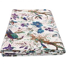 퀸/트윈/킹 인디언 핸드메이드 칸타 퀼트 버드 보헤미안 침구 랠리 리버서블 침대 시트/베드 스프레드. 홈 데코 퀼팅 퀼트 (60X90 인치), 60X90인치