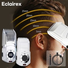 Eclairex 바리깡 전문가용 남자머리 셀프 이발기, 흰색