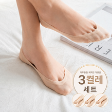 안벗겨지는 여성 여름 쿨 덧신 페이크삭스 3켤레 세트
