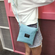 캔버스 미니 크로스백(스카이) 데일리가방 bar2+6jiD