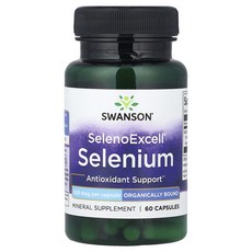 Swanson SelenoExcell 셀레늄 200mcg 캡슐 60정, SwansonSelenoExcell셀레늄200mcg캡슐, 1개