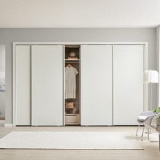 보루네오 E0 네오 슬라이딩 붙박이장 360cm 12자 E0등급, 크림화이트