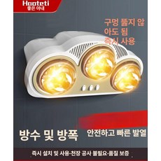 화장실 히터 욕실 난방기 온열등 벽걸이 형 난방 램프 2등 벽걸이-속열 실버전구, 3등 벽걸이-눈 보호 화이트전구