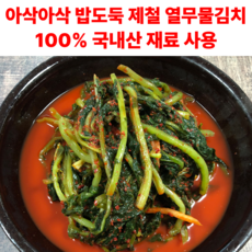 아삭한 열무김치 열무물김치 얼갈이김치 국산, 1박스, 열무 물김치 2kg