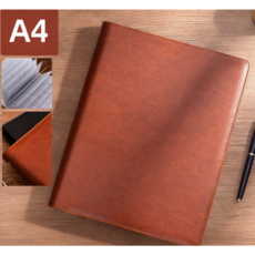 쟈렐랩 A4 가죽 명함집 600매 대용량 명함 보관 바인더 명함첩 카드 정리 앨범, 클래식블랙,클래식브라운, 1단