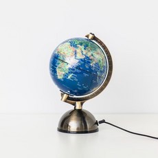 精美復古地球儀，清晰地圖標示，桌面裝飾擺件，學生學習教具, 藍