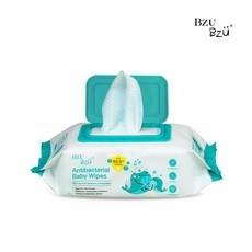 BZU BZU 嬰幼兒抗菌濕巾 80抽 雙層密封 EDI純水淨化, 1個, 99.9%抗菌