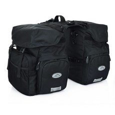 자전거 대량 패니어 50L 안장 여행 짐받이 낙타 가방, 블랙, 1개