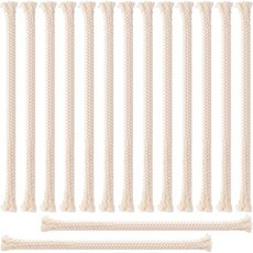 15 PCS 1/4인치 오일 캔들 심지 0.5티키 토치 랜턴 램프버거 등유 알코올 버너용 FT 라운드 코튼 땋은 램프 윅 교체