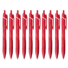 유니볼 유니 제트스트림 단색 볼펜 10자루 0.5 (SXN-150-05) (150C), 레드