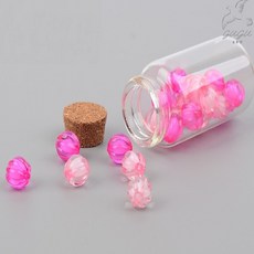 코르크 마개 원형 유리병 소형 디퓨저 소품병 유리용기 소분통, 30x40mm