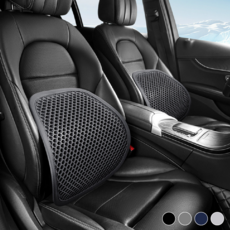 루먼트 자동차 사무실 의자 허리쿠션 벌집형 요추 지지대 등받이, 1개, 스타 그레이