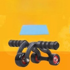 홈 피트니스 복근 휠 운동 기구 코어 강화 트레이닝 도구 복부 슬리밍 사선 라인 형성, 2. 세 바퀴 + 무릎 패드, 기본