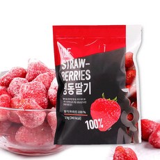 솜 냉동 딸기 국내산 1kg 홀 100% 과일 주스, 1개
